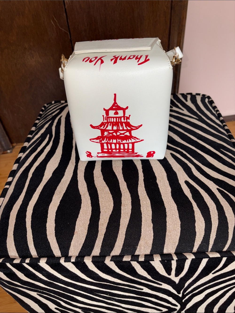White and Red Pagoda Bag